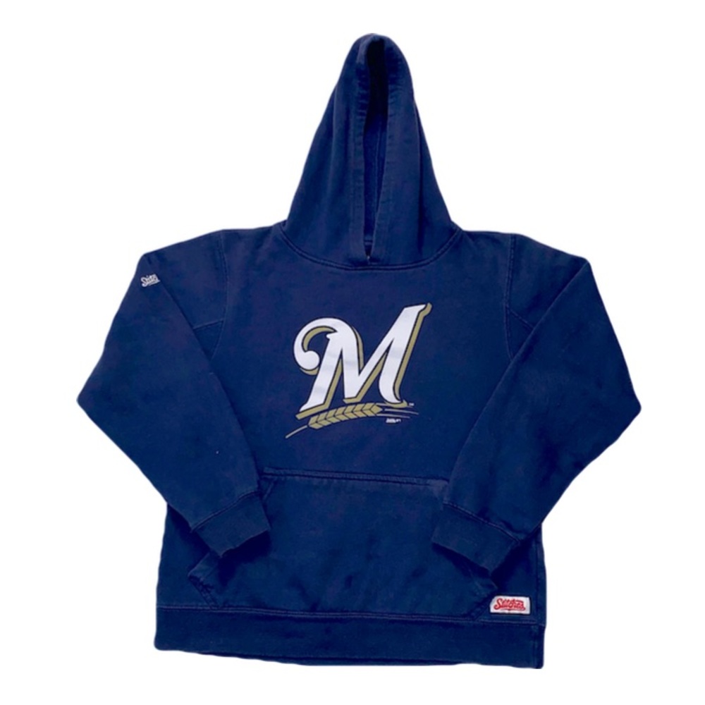 Cute Navy Blue MLB Milwaukee Brewers Hoodie ⚾️